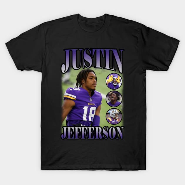 BOOTLEG JUSTIN JEFFERSON T-Shirt by hackercyberattackactivity